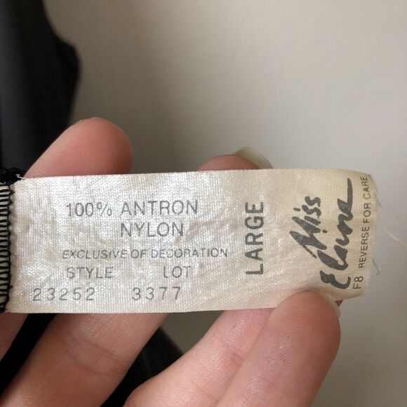 Vintage Miss Elaine Nightgown Large Lace Rosette Antron Nylon Union Made 1980s - Picture 9 of 12